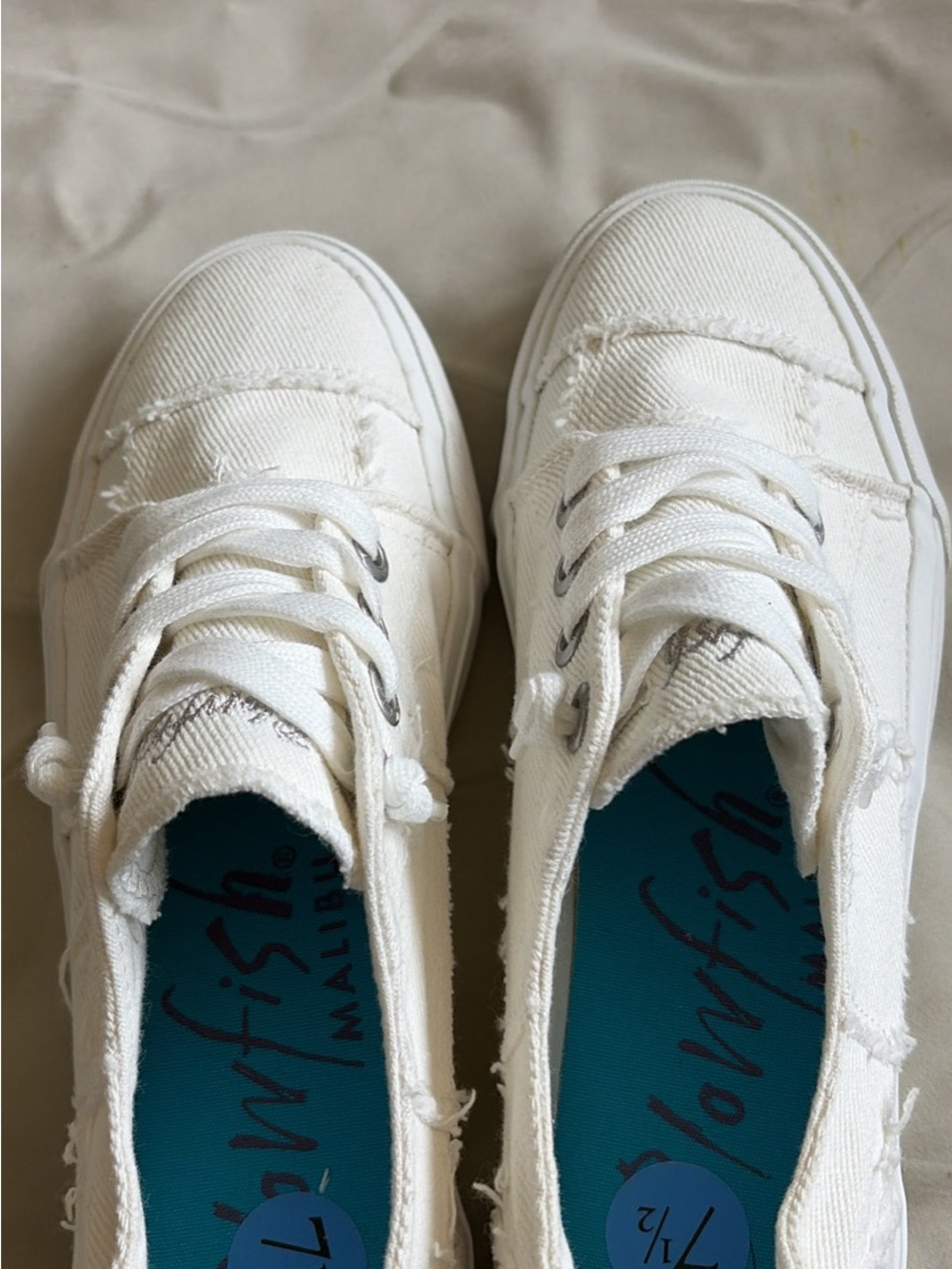 Blowfish White Canvas Sneakers - Picture 2 of 3